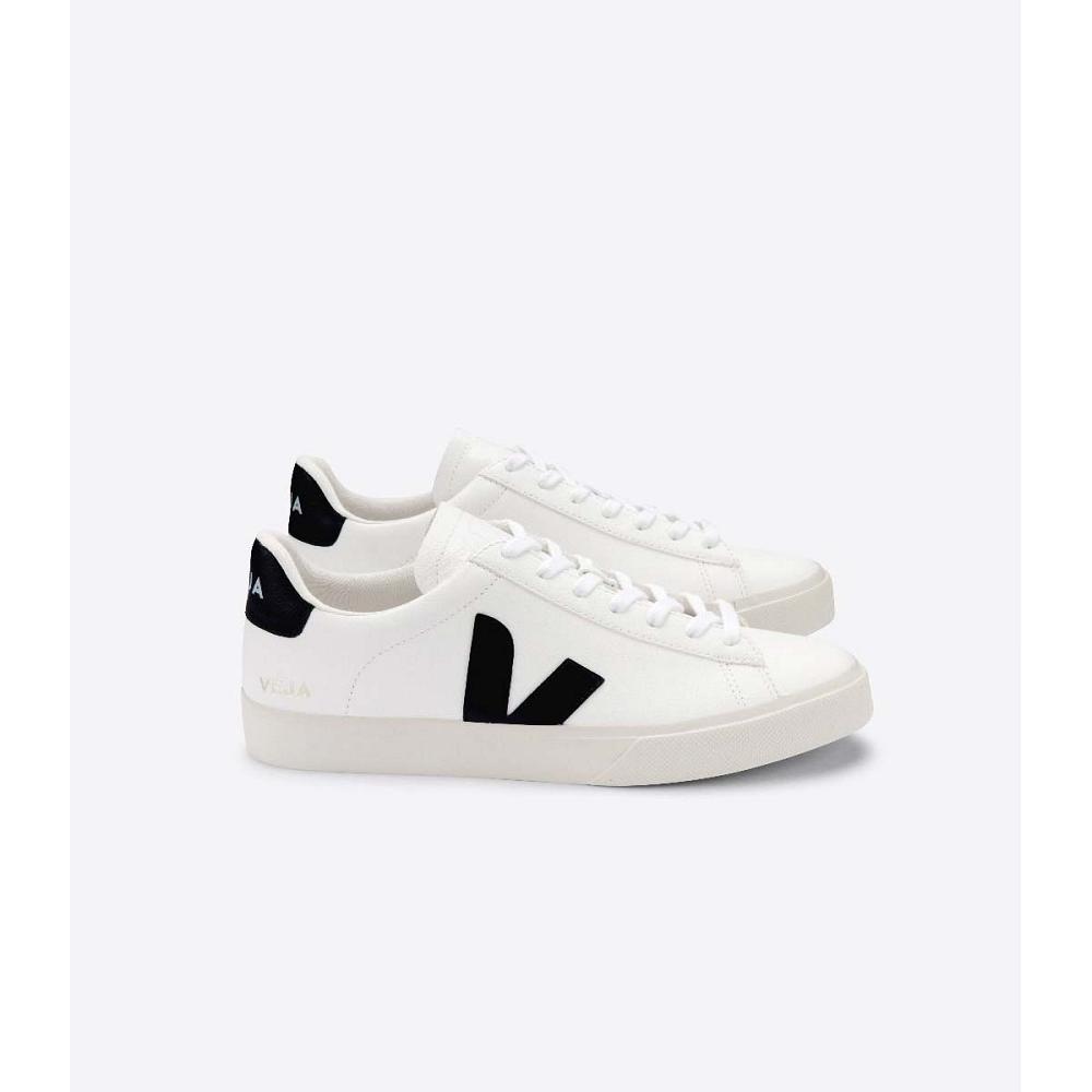 Veja CAMPO CHROMEFREE Low Tops Sneakers Damske White/Black | SK 592LIS